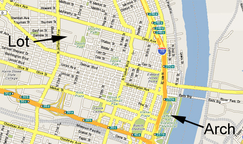 Downtown St Louis map